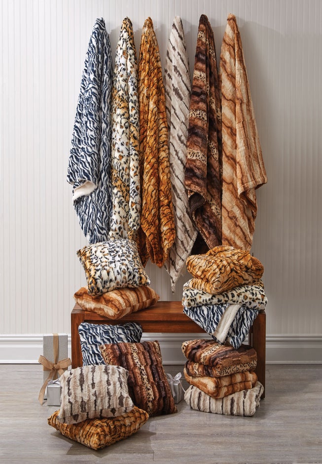 Faux Fur Animal Print Blanket image number 2