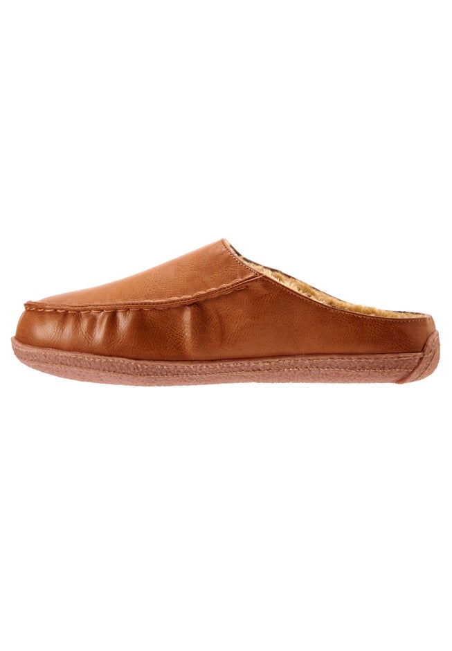 Fur-Lined Clog Slippers image number null