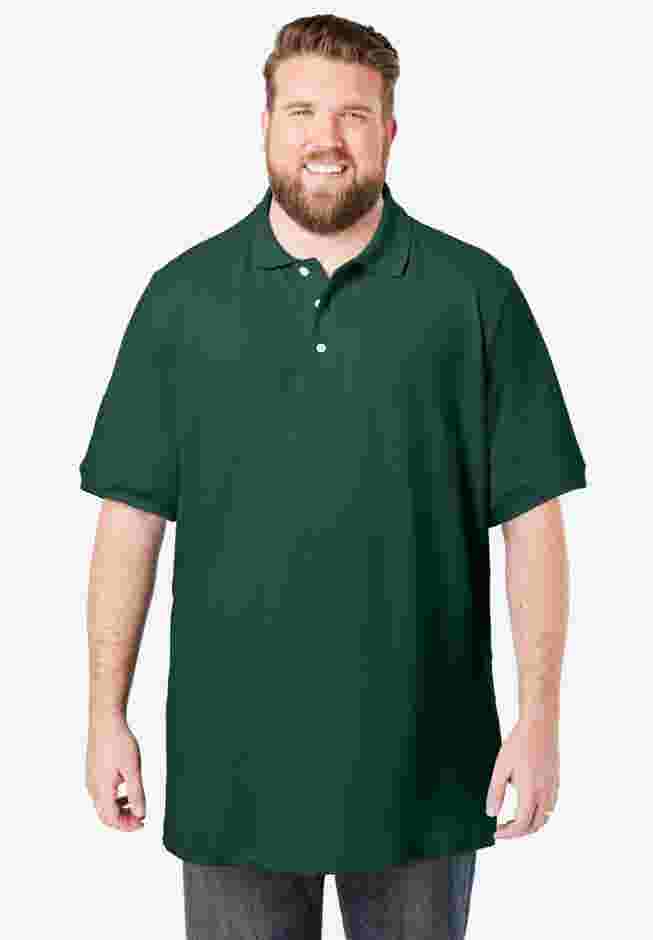 Longer-Length Shrink-Less™ Cotton Polo Shirt image number 0