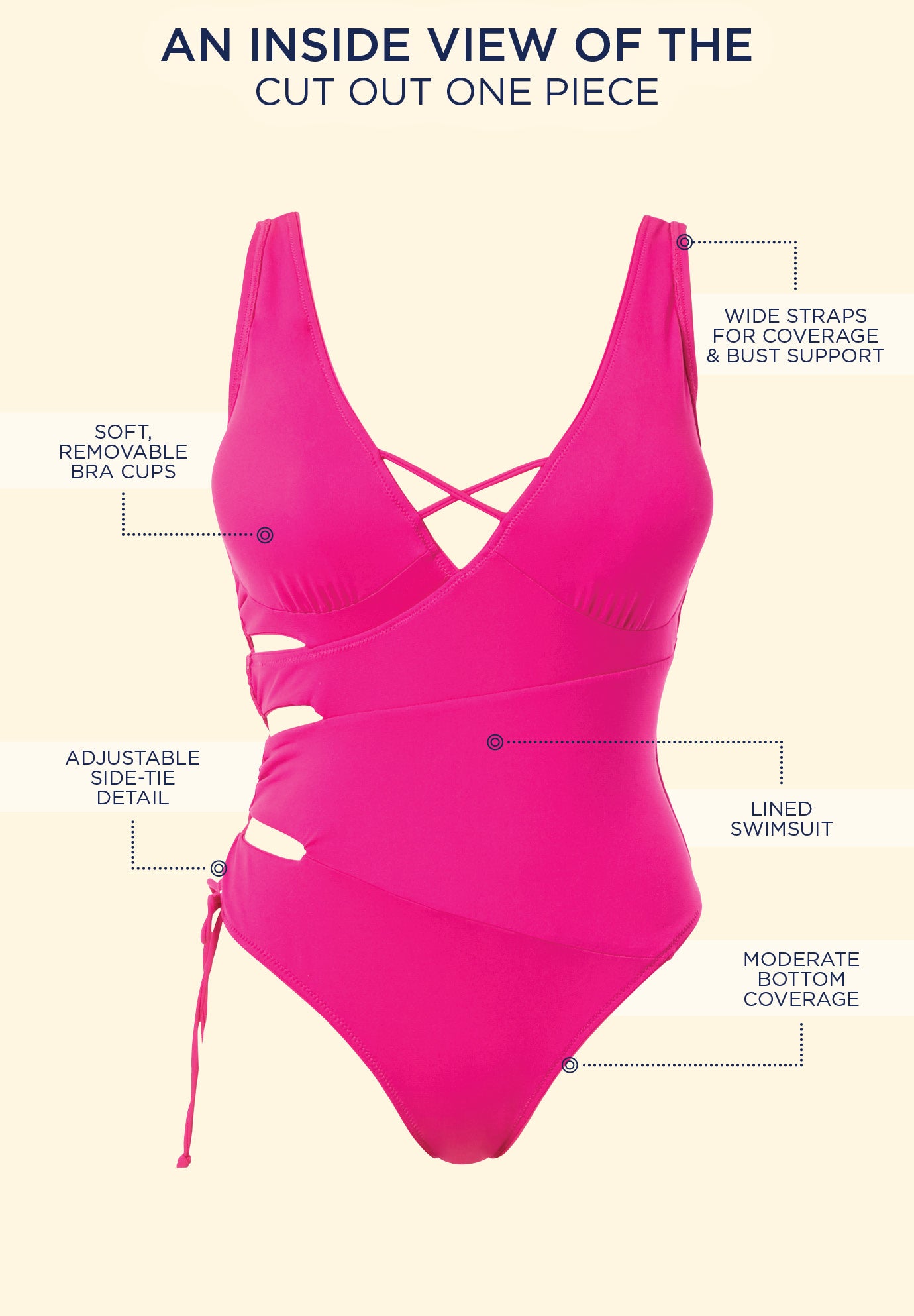 Cut Out One Piece Swimsuit | King Size