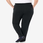 7-Day Knit Straight-Leg Pull-On Pants image number null