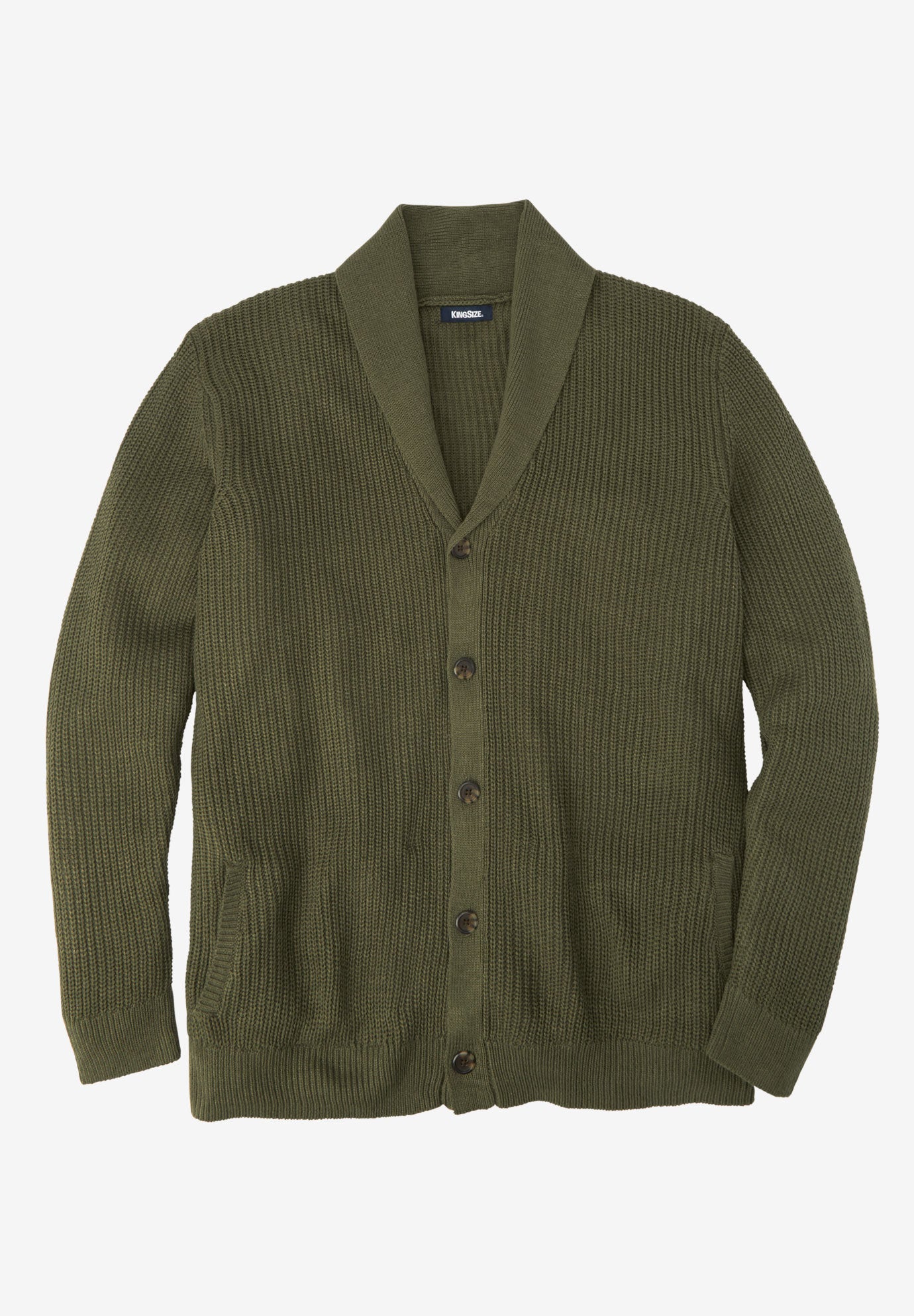 Shaker Knit Shawl-Collar Cardigan Sweater image number 0