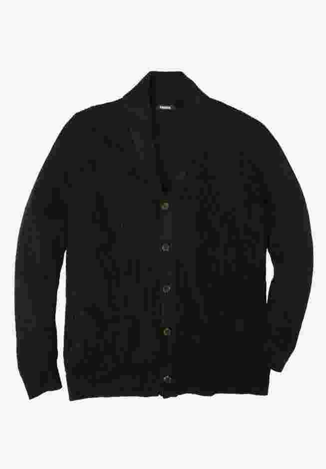 Shaker Knit Shawl-Collar Cardigan Sweater image number 0