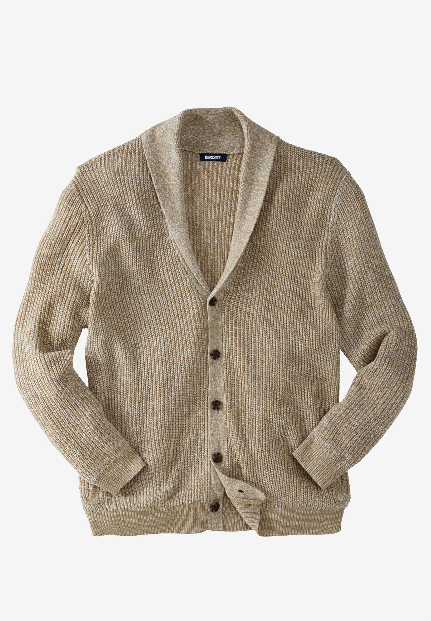 Shaker Knit Shawl-Collar Cardigan Sweater image number 0