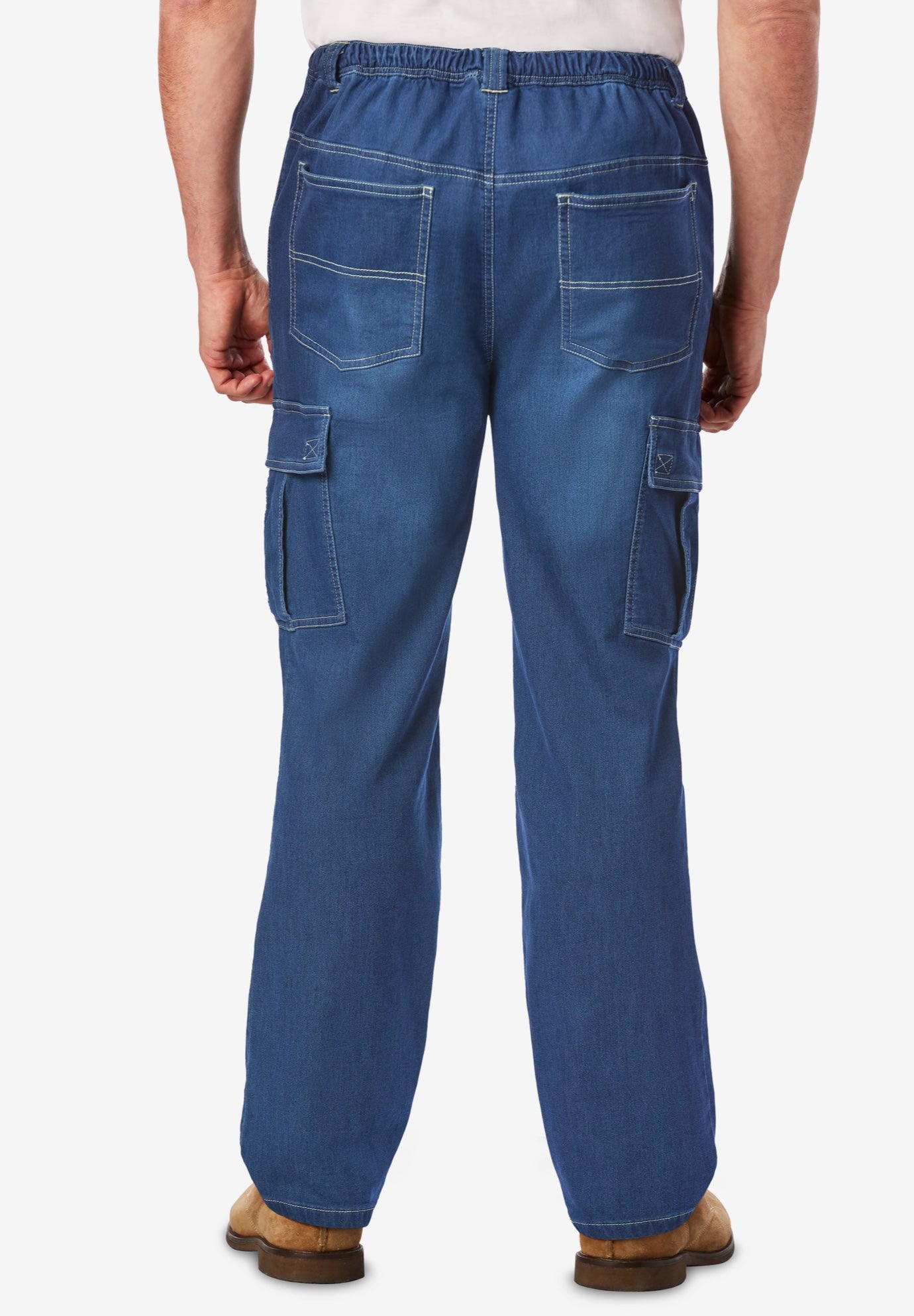 Relaxed Fit Cargo Denim Look Sweatpants image number 2