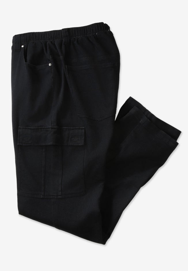 Relaxed Fit Cargo Denim Look Sweatpants image number 1