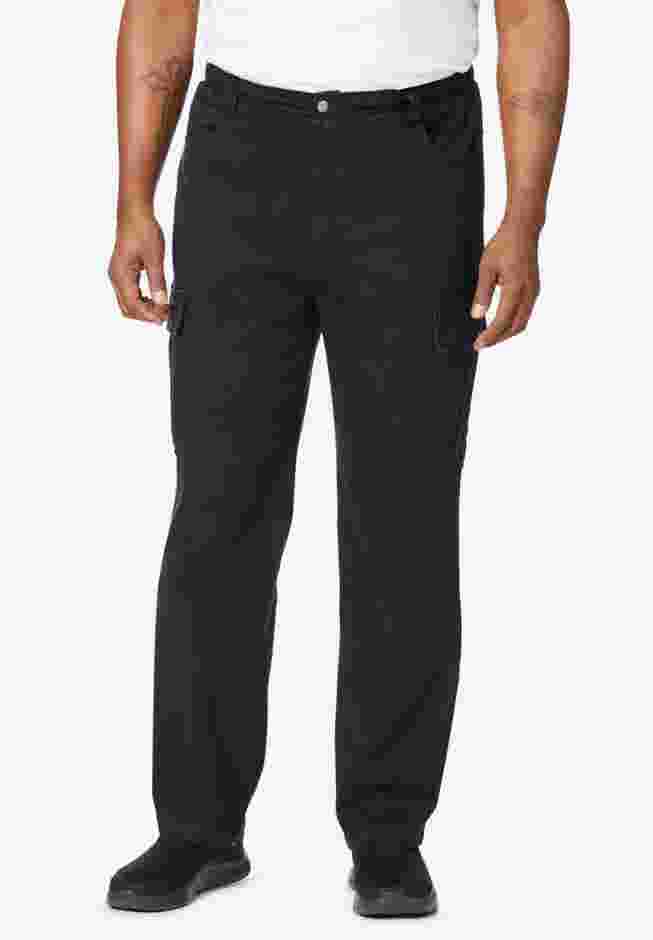 Relaxed Fit Cargo Denim Look Sweatpants image number 0