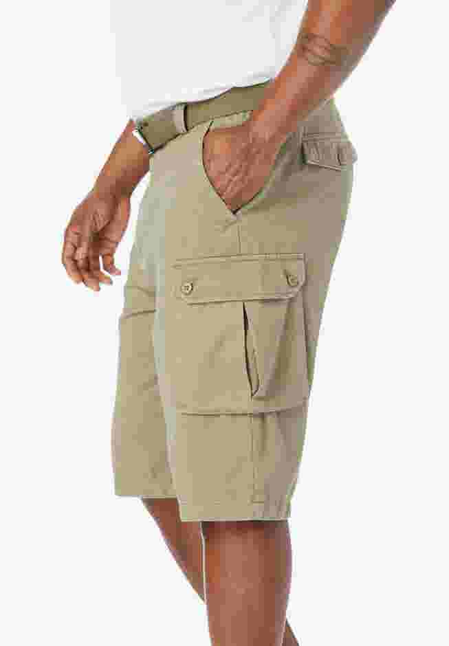 12" Side Elastic Cargo Short with Twill Belt image number 2