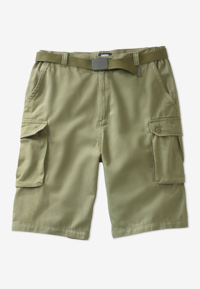 12" Side Elastic Cargo Short with Twill Belt image number 3