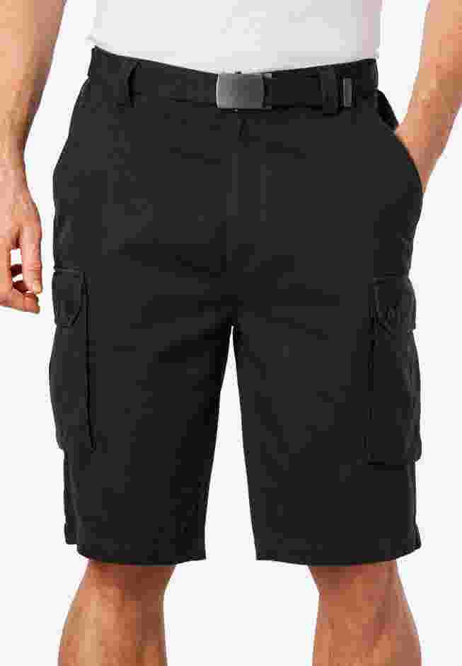 12" Side Elastic Cargo Short with Twill Belt image number 0