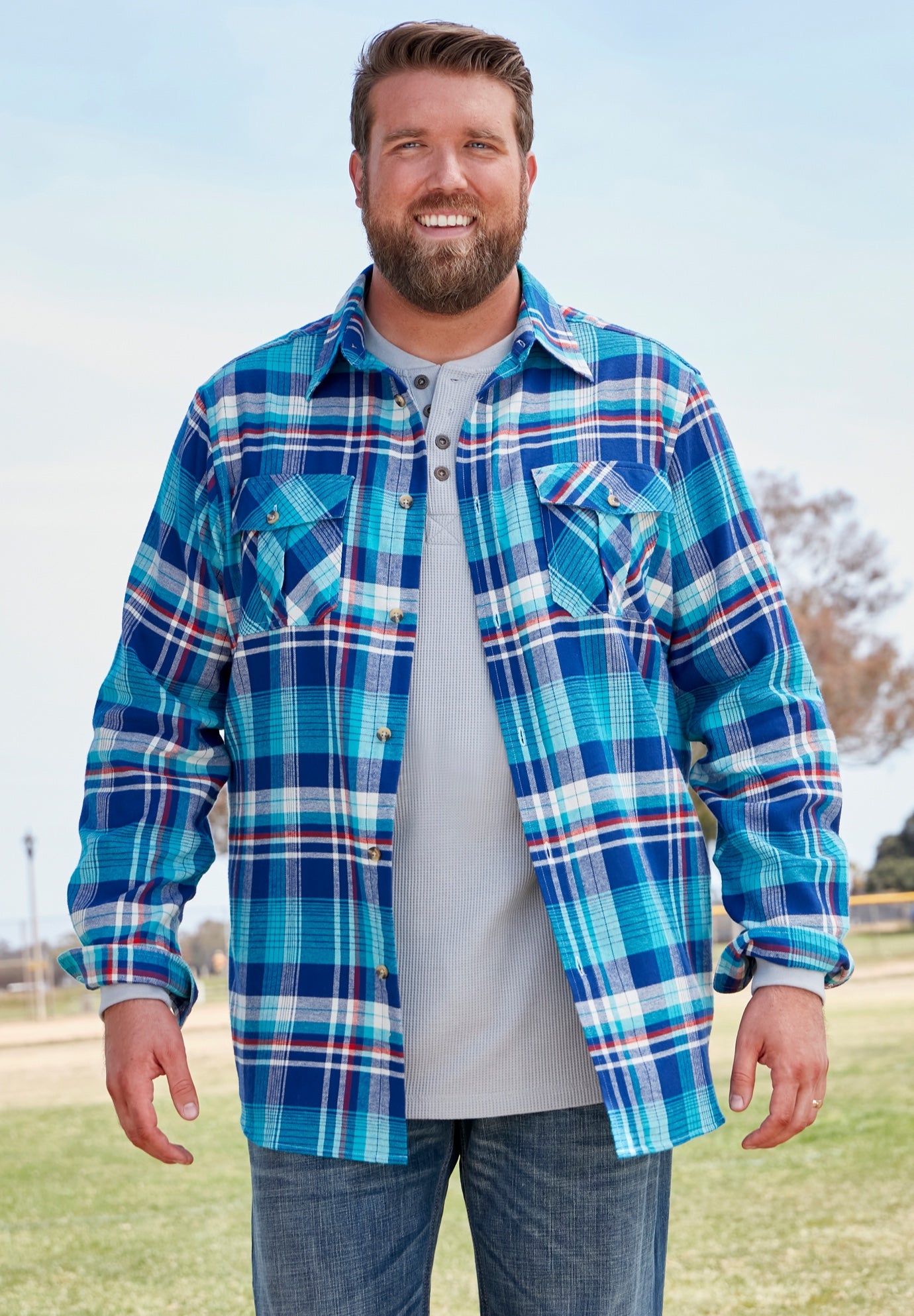 Signature Plaid Flannel Shirt image number 4