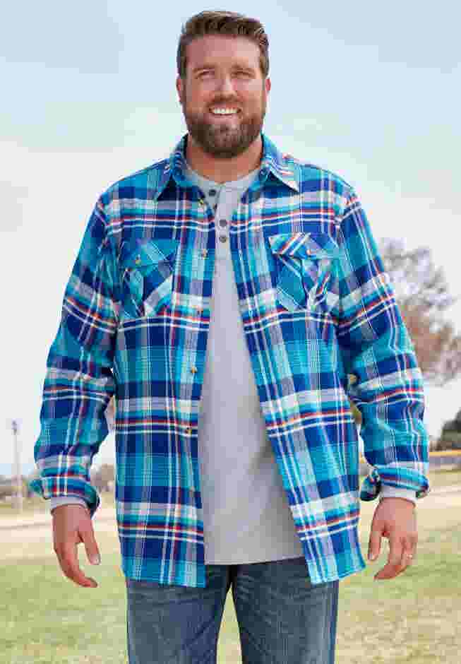 Signature Plaid Flannel Shirt image number 4