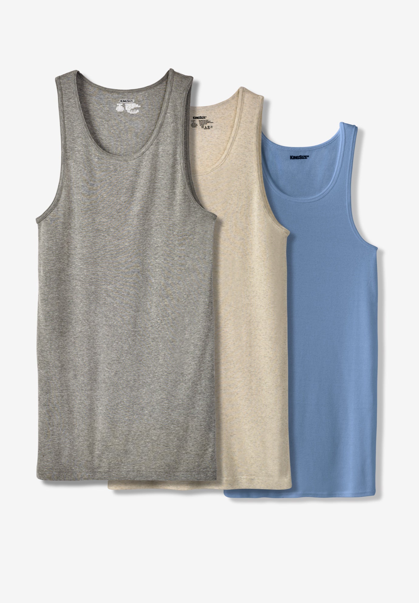 3-Pack Ribbed Cotton Tank Undershirt image number 0