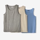 3-Pack Ribbed Cotton Tank Undershirt image number null
