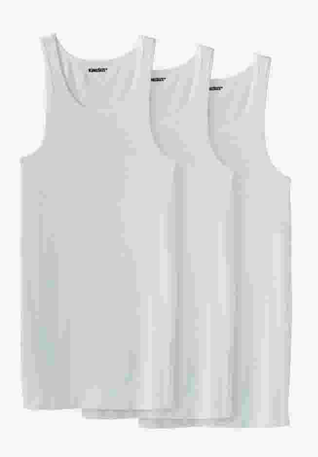3-Pack Ribbed Cotton Tank Undershirt image number 0