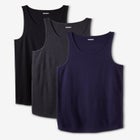 3-Pack Ribbed Cotton Tank Undershirt image number null
