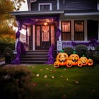 7 1/2' Jack-O-Lantern Inflatables, Set of 7 image number null