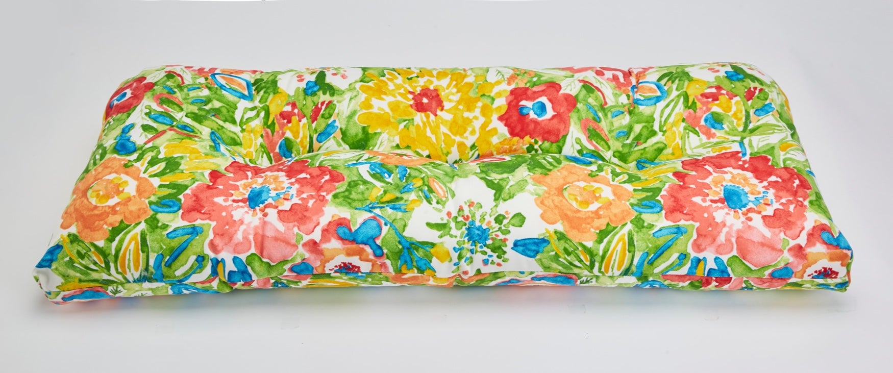 BH Performance Fabric Tufted Wicker Settee Cushion image number 0