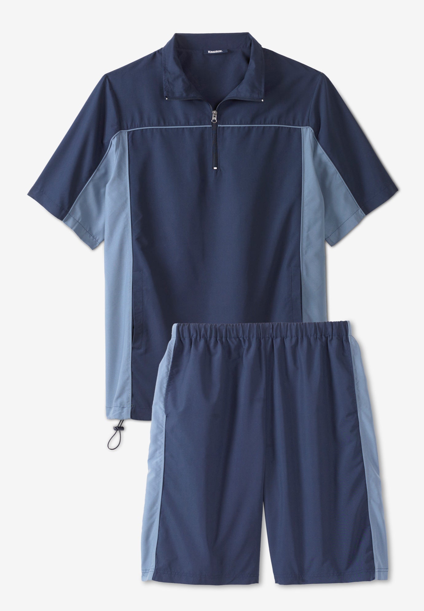 Quarter Zip Short Sleeve Colorblock Tracksuit image number 1