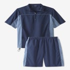 Quarter Zip Short Sleeve Colorblock Tracksuit image number null