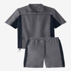 Quarter Zip Short Sleeve Colorblock Tracksuit image number null