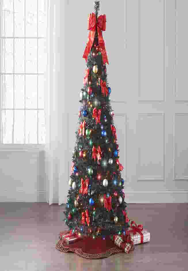 Fully Decorated Pre-Lit 7½’ Pop-Up Christmas Tree image number 1
