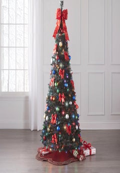 Fully Decorated Pre-Lit 7&frac12; Ft. Pop-Up Christmas Tree
