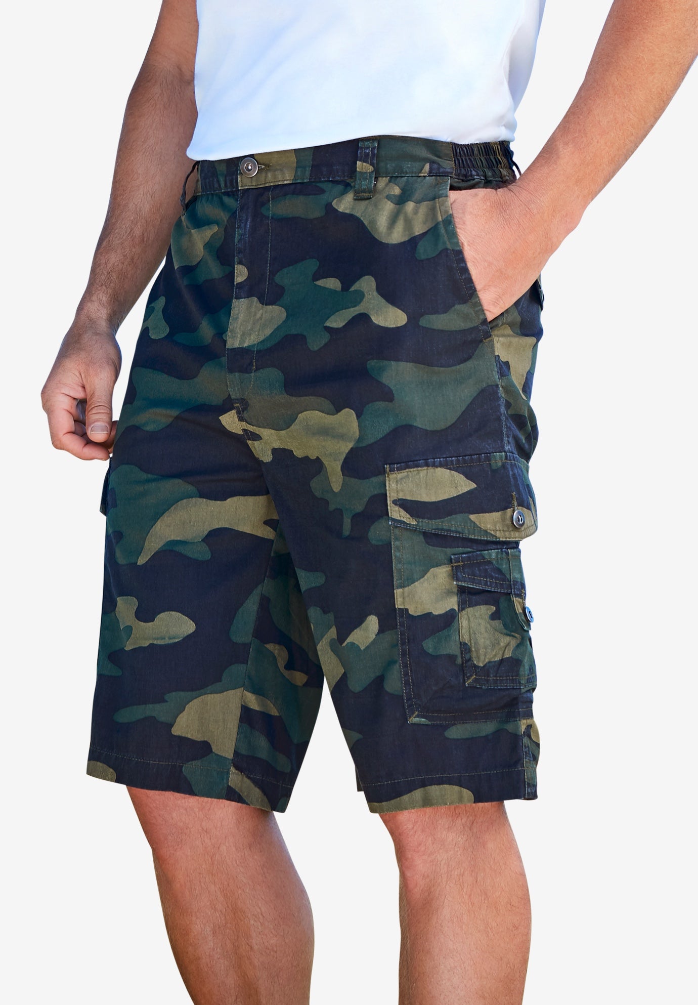 10" Side Elastic Canyon Cargo Shorts image number 0