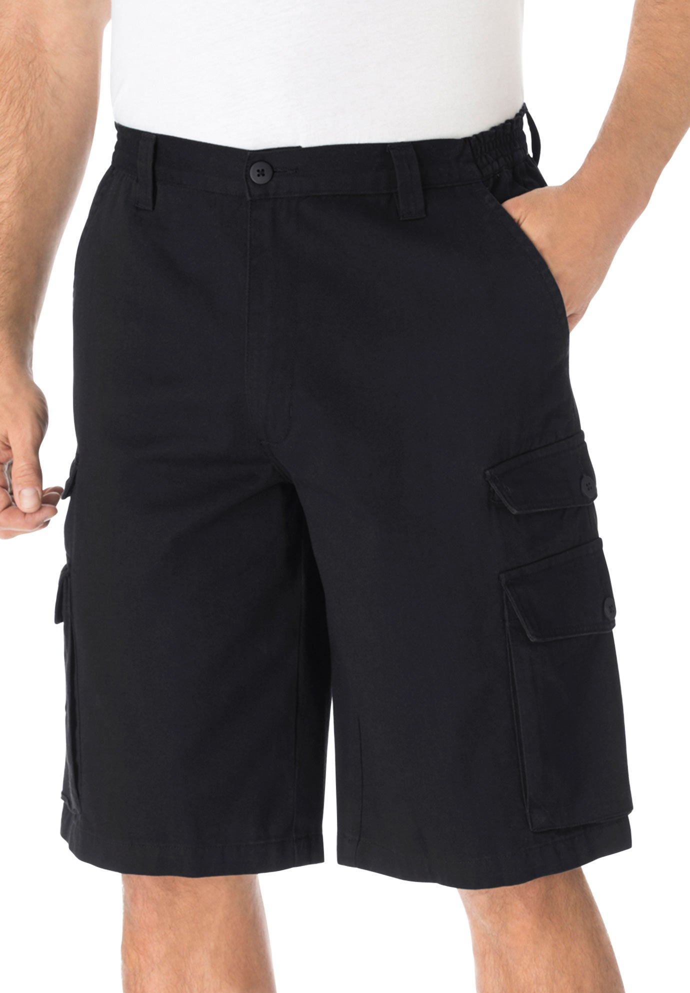 12" Side Elastic Cargo Shorts image number 0