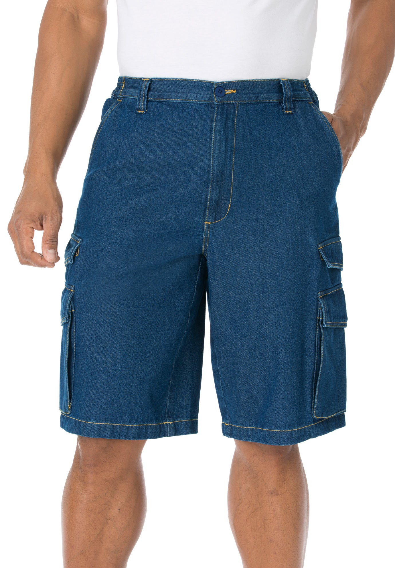 12" Side Elastic Cargo Shorts image number 0