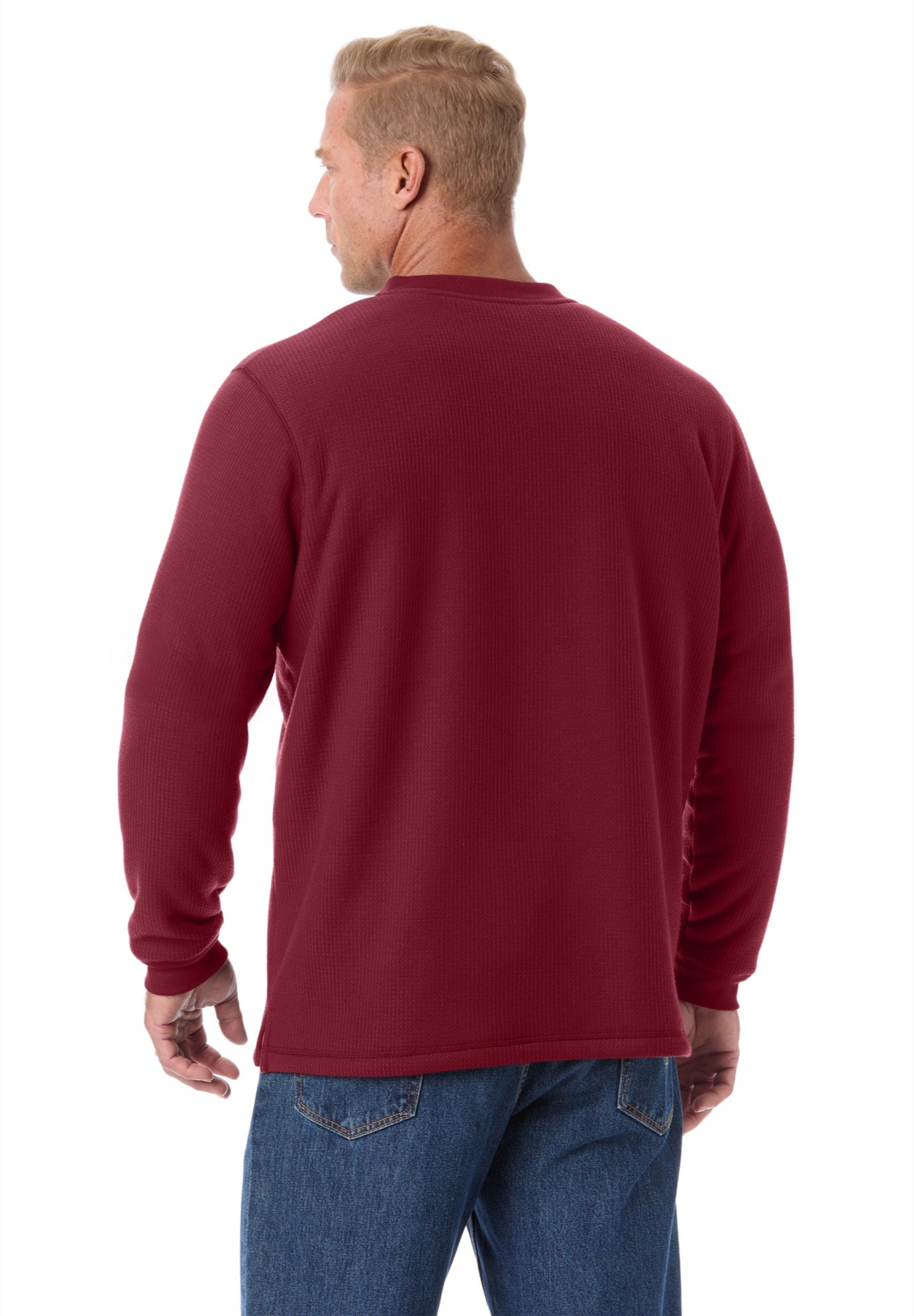 Bonded Sherpa Waffle Henley image number 3