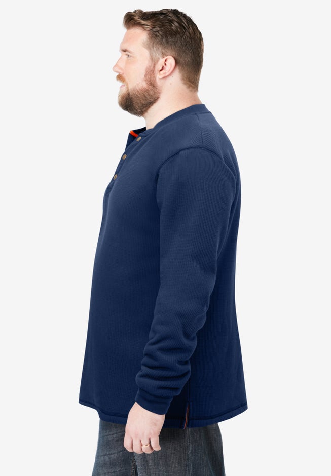 Bonded Sherpa Waffle Henley image number 1