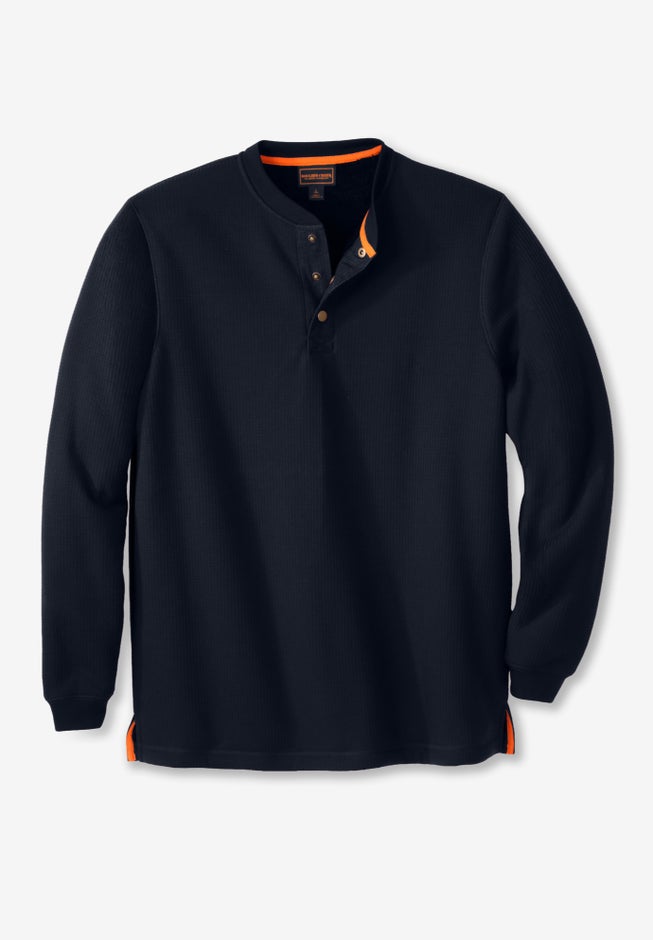 Bonded Sherpa Waffle Henley image number 3