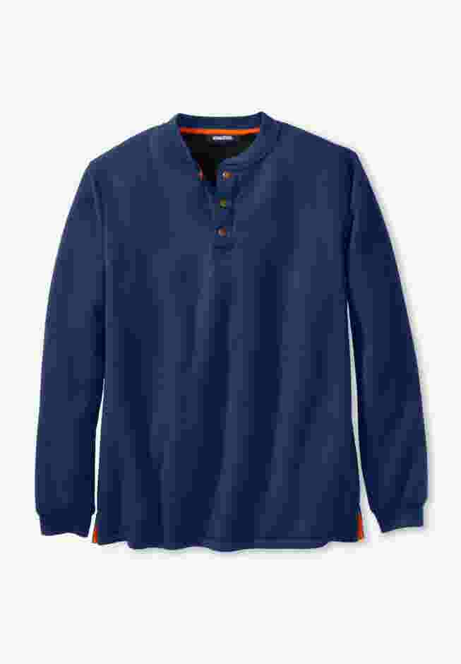 Bonded Sherpa Waffle Henley image number 0