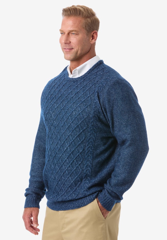 Soft Cable Knit Crewneck Sweater image number 2