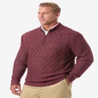 Soft Cable Knit 1/4 Zip Sweater image number null