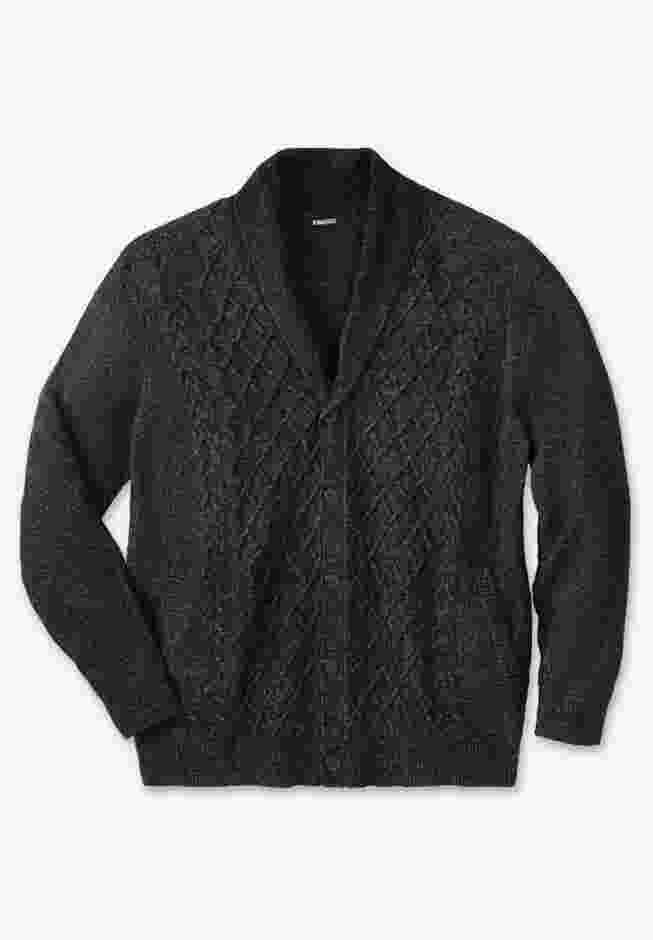Soft Cable Knit Shawl Collar Cardigan image number 0