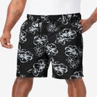 Hibiscus Print 8" Swim Trunks image number null
