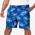 Hibiscus Print 8" Swim Trunks image number null