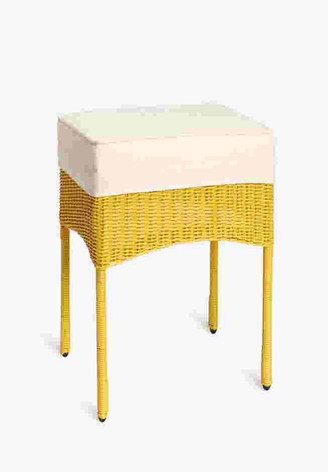Roma All-Weather Resin Wicker Ottoman image number 0