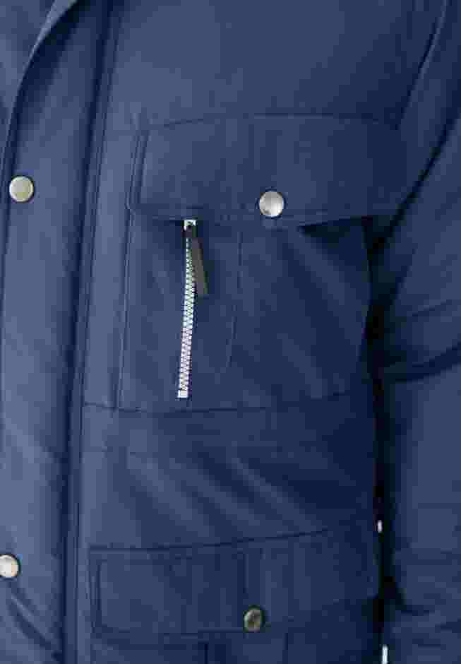 Fleece-Lined Parka with Detachable Hood and 6 Pockets image number 2