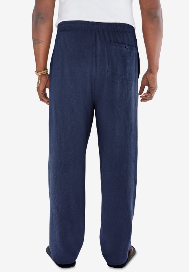 Elastic Waist Gauze Cotton Pants image number 2