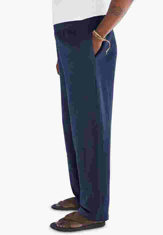 Elastic Waist Gauze Cotton Pants image number 2