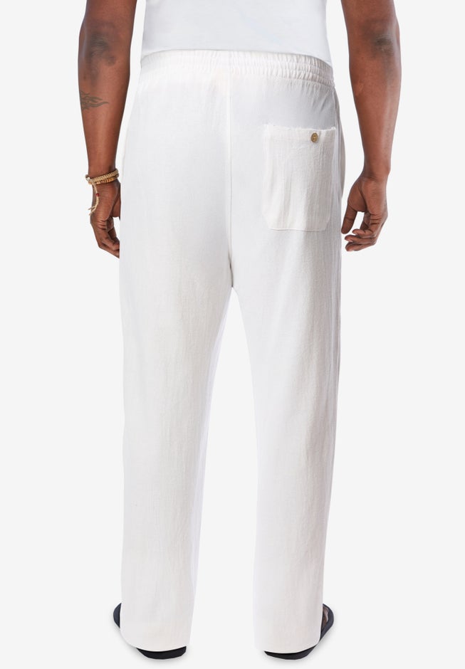 Elastic Waist Gauze Cotton Pants image number 2