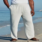 Elastic Waist Gauze Cotton Pants image number null