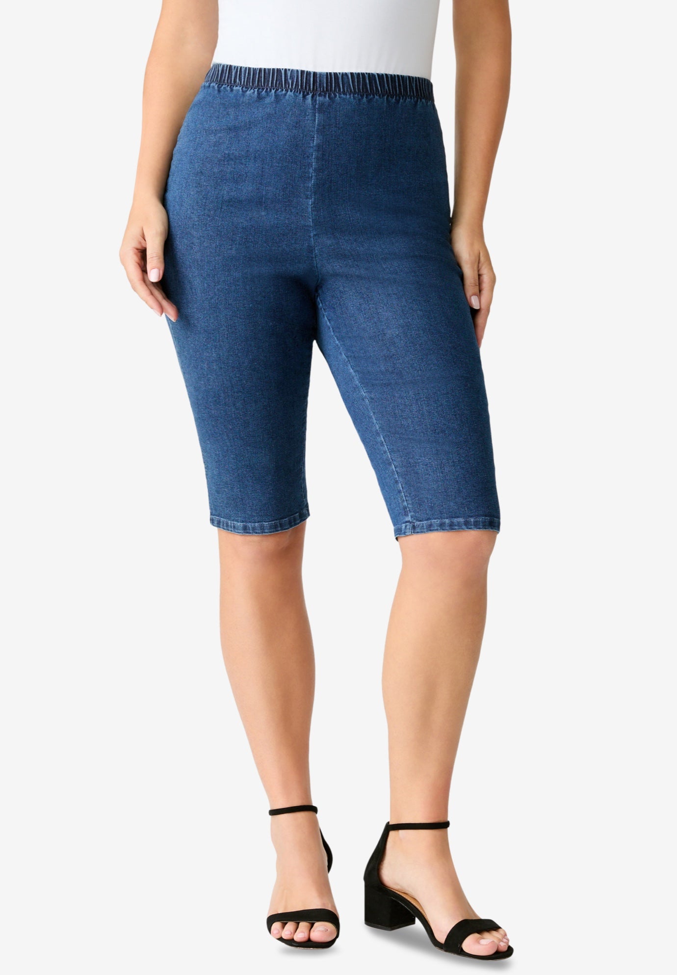Plus Size Comfort Stretch Bermuda Jean Short image number 0
