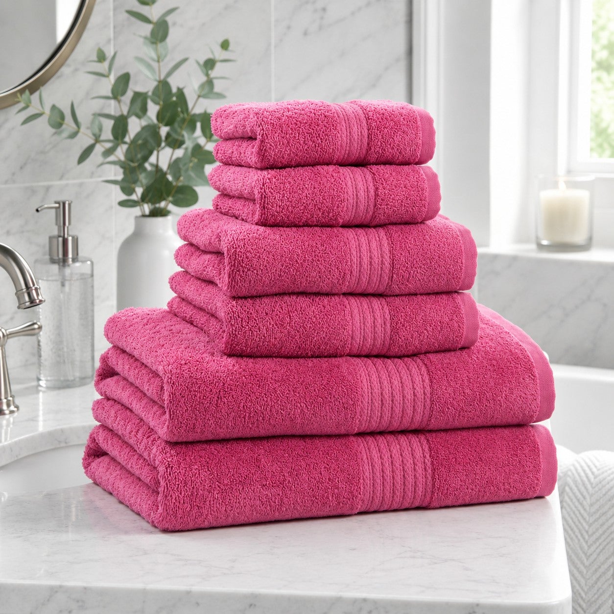 BH Studio 6-Piece 100% Cotton Bath Towel Set, 550 GSM image number 7