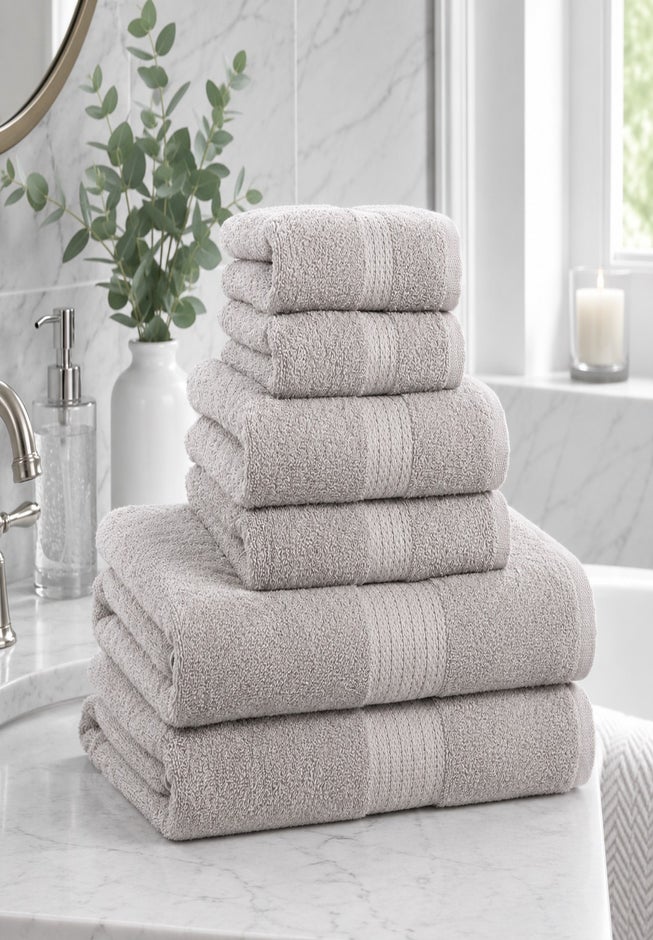 BH Studio 6-Piece 100% Cotton Bath Towel Set, 550 GSM image number 9