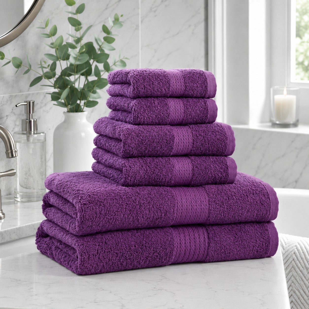 BH Studio 6-Piece 100% Cotton Bath Towel Set, 550 GSM image number 0