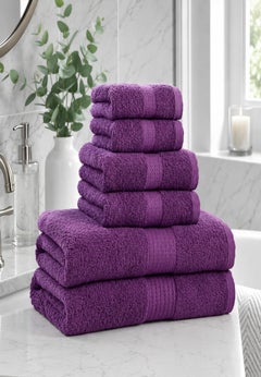 BH Studio 6-Piece 100% Cotton Bath Towel Set, 550 GSM